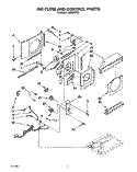 AIR FLOW AND CONTROL Diagram and Parts List for ACM072XZ0  Whirlpool Air Conditioner