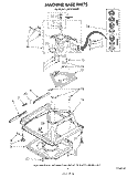 MACHINE BASE Diagram and Parts List for LA6055XSW0  Whirlpool Washer