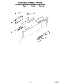 CONTROL PANEL PARTS Diagram and Parts List for KUDS02SRSS3  KitchenAid Dishwasher
