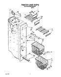 FREEZER LINER Diagram and Parts List for ED25DQXAB00  Whirlpool Refrigerator