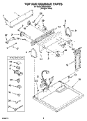 TOP AND CONSOLE PARTS Diagram and Parts List for IES5000RQ0  Inglis Dryer