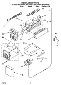 ICEMAKER PARTS - PARTS NOT ILLUSTRATED Diagram and Parts List for ED5LHAXMB10  Whirlpool Refrigerator