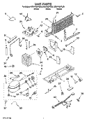 UNIT PARTS Diagram and Parts List for ER8VHMXTQ00  Whirlpool Refrigerator