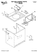 TOP AND CABINET PARTS Diagram and Parts List for LSQ9110PW0  Whirlpool Washer