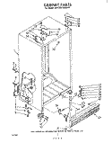 CABINET Diagram and Parts List for 3EHD261MMWR1  Whirlpool Refrigerator