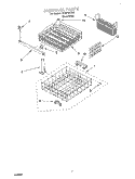 DISHRACK Diagram and Parts List for TUD5700EQ4  Estate Dishwasher