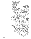 BURNER MODULE Diagram and Parts List for KGCM860TBC1  KitchenAid Cooktop