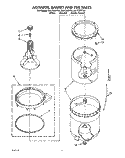 AGITATOR, BASKET AND TUB Diagram and Parts List for CA1752XYN0  Whirlpool Washer