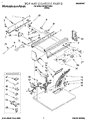 TOP AND CONSOLE, LIT/OPTIONAL Diagram and Parts List for KGYE677BWH1  KitchenAid Dryer