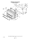 FREEZER DOOR Diagram and Parts List for ET18DKXTF02  Whirlpool Refrigerator