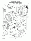 BULKHEAD PARTS Diagram and Parts List for WED95HEXL0  Whirlpool Dryer