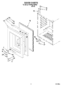 DOOR PARTS Diagram and Parts List for KUWS24LSBS00  KitchenAid Wine and Beverage Cooler