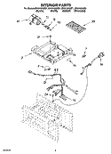 INTERIOR PARTS Diagram and Parts List for MH6150XMS1  Whirlpool Microwave