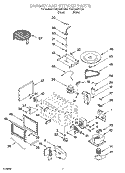 CABINET AND STIRRER PARTS Diagram and Parts List for YGSC308PJB0  Whirlpool Microwave Oven Combo
