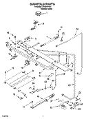 MANIFOLD PARTS Diagram and Parts List for SF3020SKQ4  Whirlpool Range