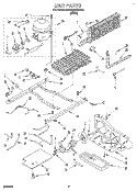 UNIT Diagram and Parts List for 3VET23DKBW00  Whirlpool Refrigerator