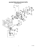 MAGNETRON AND AIR FLOW Diagram and Parts List for KEMS378XWH1  KitchenAid Wall Oven