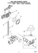 FILL AND OVERFILL PARTS Diagram and Parts List for KUDI01DLBL3  KitchenAid Dishwasher