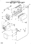 ICEMAKER Diagram and Parts List for ET14JMYDN00  Whirlpool Refrigerator