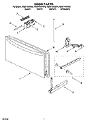 DOOR PARTS Diagram and Parts List for KBMS1454RSS0  KitchenAid Microwave
