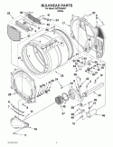 BULKHEAD PARTS Diagram and Parts List for IGD7300WW1  Inglis Dryer