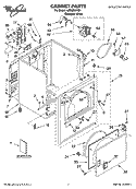 CABINET PARTS Diagram and Parts List for LEB6200PQ1  Whirlpool Dryer