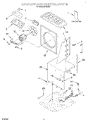 AIR FLOW AND CONTROL, LITERATURE Diagram and Parts List for DH500K0  Whirlpool Dehumidifier