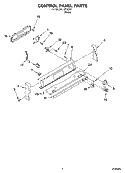 CONTROL PANEL PARTS Diagram and Parts List for IJP89801  Inglis Range