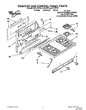 COOKTOP AND CONTROL PANEL, LIT/OPTIONAL Diagram and Parts List for SF314PSYG1  Whirlpool Range