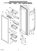 REFRIGERATOR DOOR PARTS Diagram and Parts List for GS6SHEXNQ02  Whirlpool Refrigerator