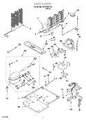 UNIT Diagram and Parts List for 3XKVN600F04  Whirlpool Refrigerator