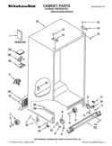 CABINET PARTS Diagram and Parts List for KSF26C4XYY01  KitchenAid Refrigerator