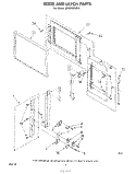 DOOR AND LATCH Diagram and Parts List for MW8100XR0  Whirlpool Microwave