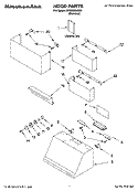 HOOD PARTS Diagram and Parts List for KWCU320JSS1  KitchenAid Range Hood