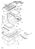 SHELF, OPTIONAL Diagram and Parts List for ET8FTKXKQ02  Whirlpool Refrigerator