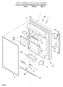 REFRIGERATOR DOOR Diagram and Parts List for 9ET19DKXFB00  Whirlpool Refrigerator