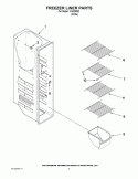 FREEZER LINER PARTS Diagram and Parts List for IVS225302  Inglis Refrigerator