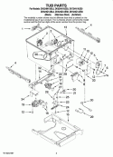 TUB PARTS Diagram and Parts List for DK524N1ABL0  Whirlpool Dishwasher