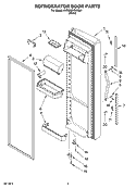 REFRIGERATOR DOOR PARTS Diagram and Parts List for 5VGS3SHGKQ04  Whirlpool Refrigerator