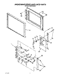 MICROWAVE DOOR AND LATCH Diagram and Parts List for KEMI300WBL3  KitchenAid Microwave Oven Combo