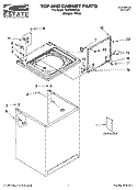 TOP AND CABINET PARTS Diagram and Parts List for TAWS850PQ2  Estate Washer