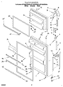 DOOR Diagram and Parts List for 8ET18NKXDW04  Whirlpool Refrigerator