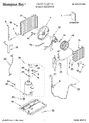 UNIT, LITERATURE Diagram and Parts List for BHAC0500FS1  Whirlpool Air Conditioner