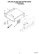 TOP GRILLE AND UNIT COVER PARTS Diagram and Parts List for KBFO42FTX02  KitchenAid Refrigerator