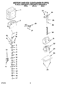 MOTOR AND ICE CONTAINER PARTS Diagram and Parts List for KSRG22FKBT18  KitchenAid Refrigerator