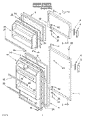 DOOR PARTS Diagram and Parts List for ST14CKXKQ02  Whirlpool Refrigerator