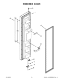 FREEZER DOOR Diagram and Parts List for ISF25D2XBM00  Whirlpool Refrigerator