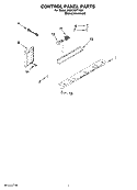 CONTROL PANEL PARTS Diagram and Parts List for KSSO36FTX00  KitchenAid Refrigerator