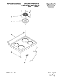 COOKTOP, LITERATURE Diagram and Parts List for KERS507YWH3  KitchenAid Range