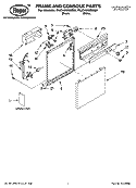 FRAME AND CONSOLE PARTS Diagram and Parts List for RUD4500MB0  Roper Dishwasher